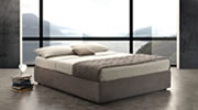 Easy : letto in tessuto con base contenitore