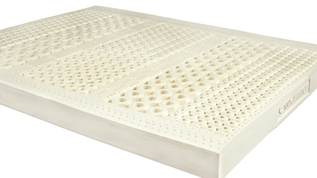 Lastra nuda, prodotta a stampo unico, in lattice 100% del materasso Dynamic