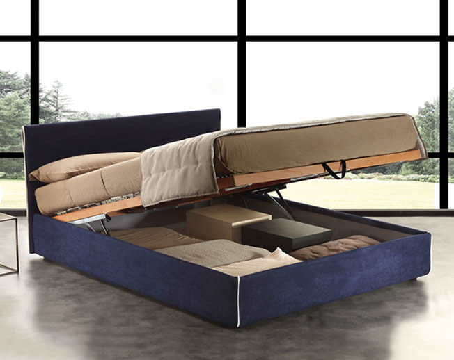 Book - Letto matrimoniale kit cassone e rete a doghe in legno di faggio