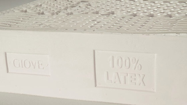 Lastra nuda, prodotta a stampo unico, in lattice 100% del materasso Olimpo
