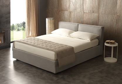 Cube - bedframe with ample storage space available in leather and fabric