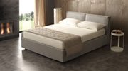 Cube : bed in leather or fabric with ample storage space