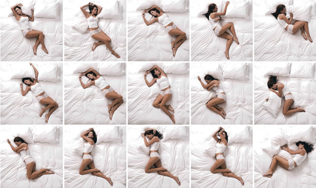 fall asleep happy, ideal positions