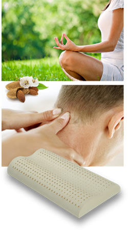 Treat neck pain with yoga exercises , meditation , vegetable oils ,hay tablets , hot stones , black currants