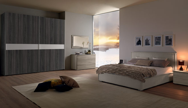 Camera da letto completa di Armadio e trittico comò e due comodini - Collezione Marion 2016/2017