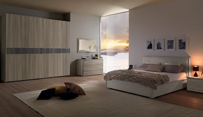 Camera da letto completa di Armadio e trittico comò e due comodini - Collezione Marion 2016/2017