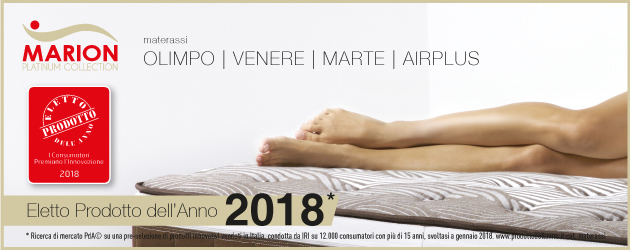 Materasso Marion Eletto Prodotto dell'Anno 2018