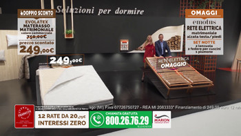 >offerta DOPPIO SCONTO: materasso matrimoniale più rete elettrica