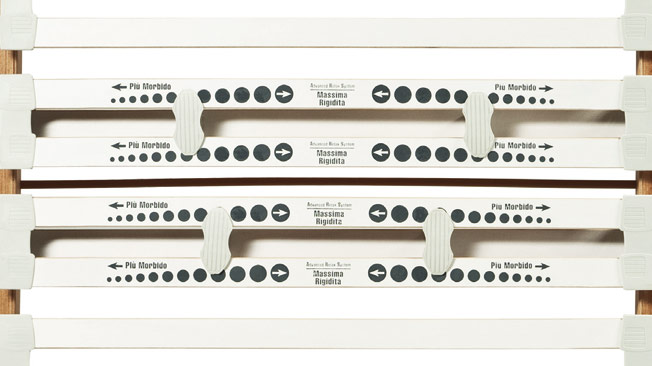 Saturno - Slatted orthopedic bed frame with stiffness adjusters